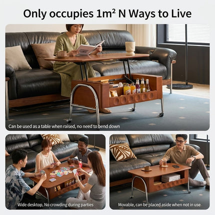 TopFlip Hidden Storage Lift Top Coffee Table