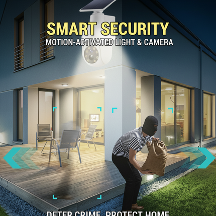 Solar Powered Motion Sensor Smart Rainproof Dummy Camera