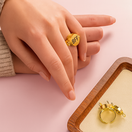 Couple Rotating Magnetic BFF Rings
