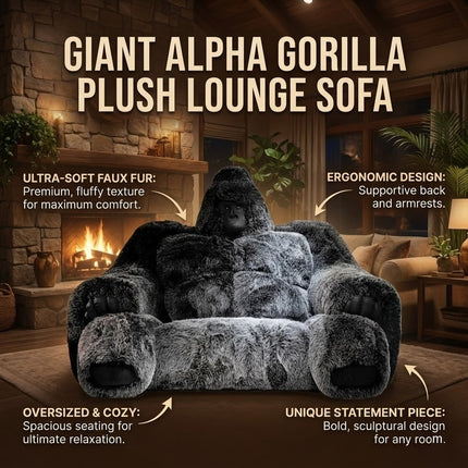 Giant Alpha Gorilla Plush Lounge Sofa