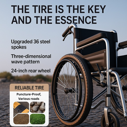Easy Move Foldable Elderly Travel Wheelchair