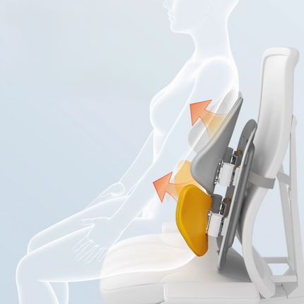 Adjustable Ergonomic Memory Foam Mesh Waist Relief Chair Cushion