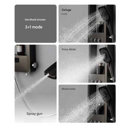 Smart Digital Display Elegant Rainfall Shower Set