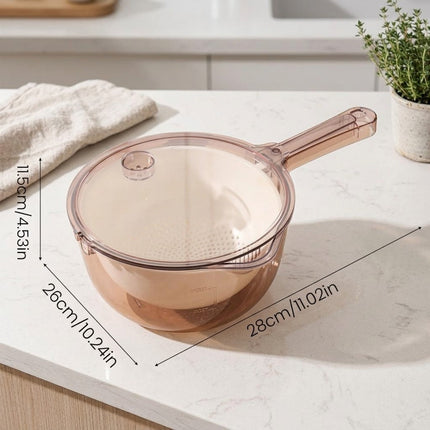Dual-Layer Spinning Vegetable Washing Strainer