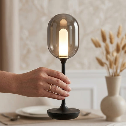 Oval Glow Glass LED Table Lamp