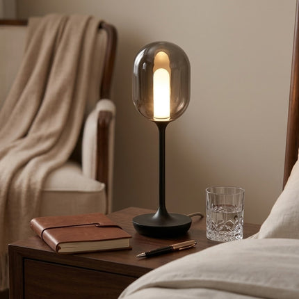 Oval Glow Glass LED Table Lamp