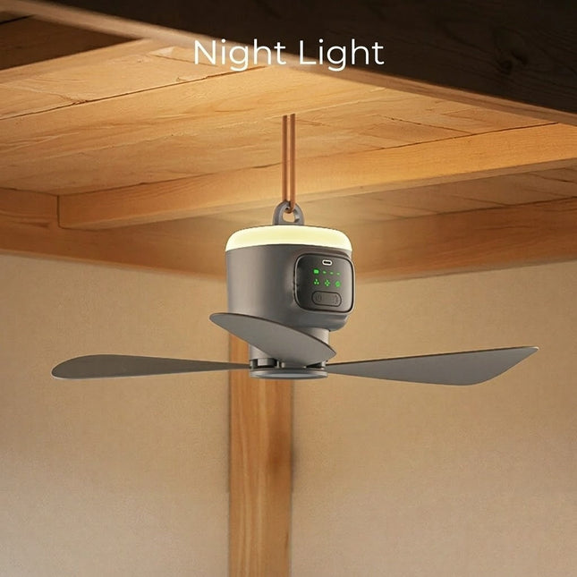 Home Cool Portable Rechargeable RC Hanging Fan Lamp