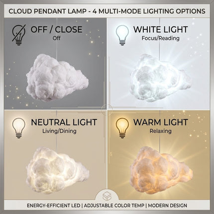Fluffy Cloud Pendant LED Lamp