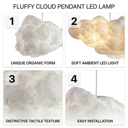 Fluffy Cloud Pendant LED Lamp