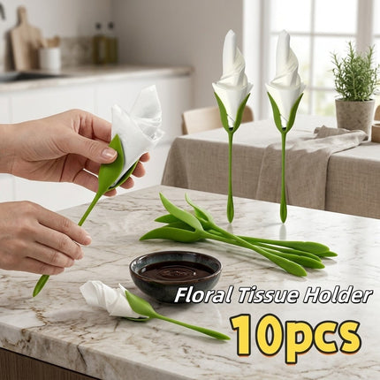 Lily Flower Napkin Tissue Holder Set