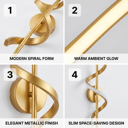 Spiral Minimal Ambient LED Wall Lamp