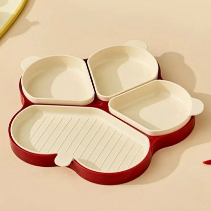 Flower-Shaped Divided Food Tray