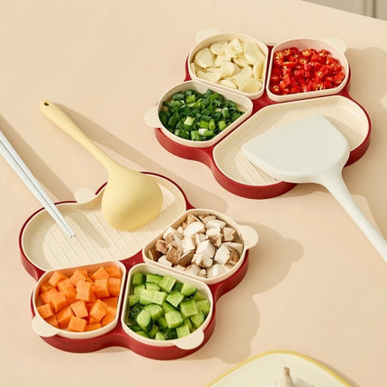 Flower-Shaped Divided Food Tray