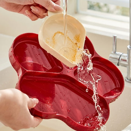 Flower-Shaped Divided Food Tray
