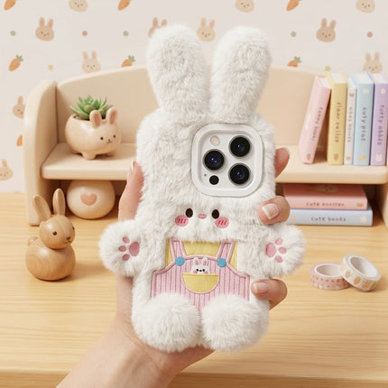 3D Cartoon Fluffy Bunny Cute iPhone Case
