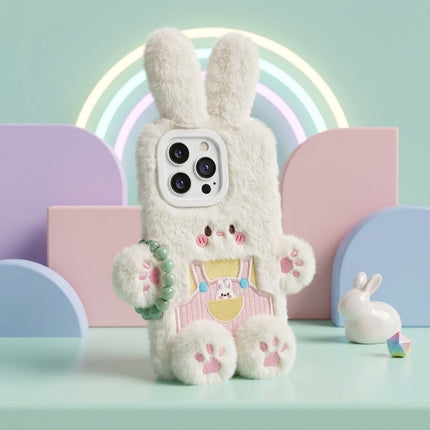 3D Cartoon Fluffy Bunny Cute iPhone Case