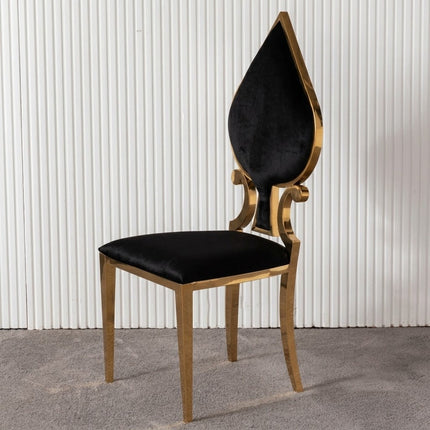 Luxury Stainless Steel Game Cards Dining Chair