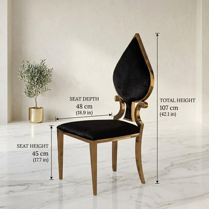 Luxury Stainless Steel Game Cards Dining Chair