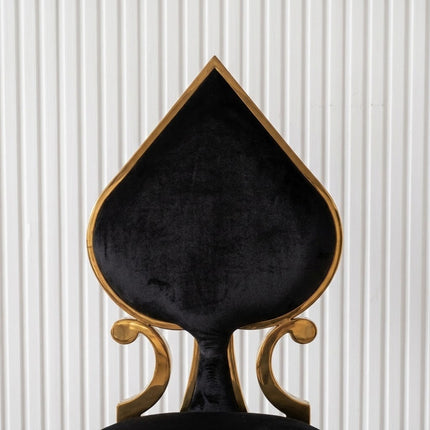 Luxury Stainless Steel Game Cards Dining Chair