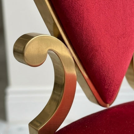 Luxury Stainless Steel Game Cards Dining Chair