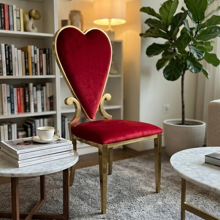Luxury Stainless Steel Game Cards Dining Chair
