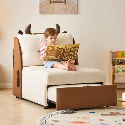 DairyDream Cute Tufted Convertible Lounge Sofa Bed