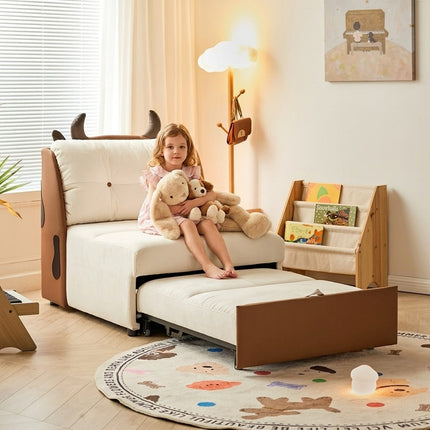 DairyDream Cute Tufted Convertible Lounge Sofa Bed
