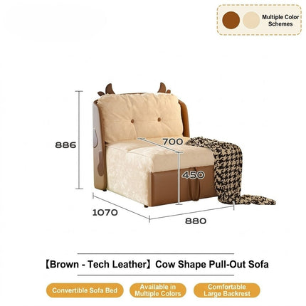 DairyDream Cute Tufted Convertible Lounge Sofa Bed