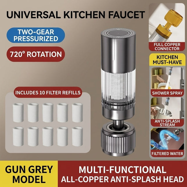 Multi-Angle Swivel Faucet Filter Adapter