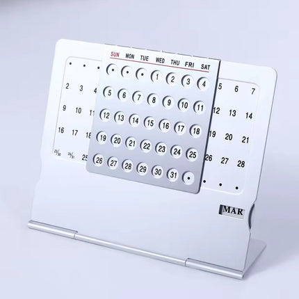 Aluminum Rotating Dial Perpetual Desk Calendar