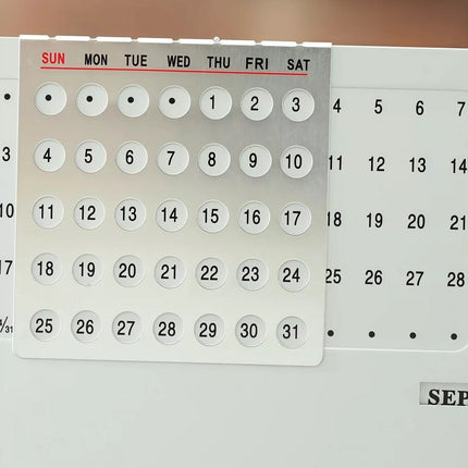 Aluminum Rotating Dial Perpetual Desk Calendar