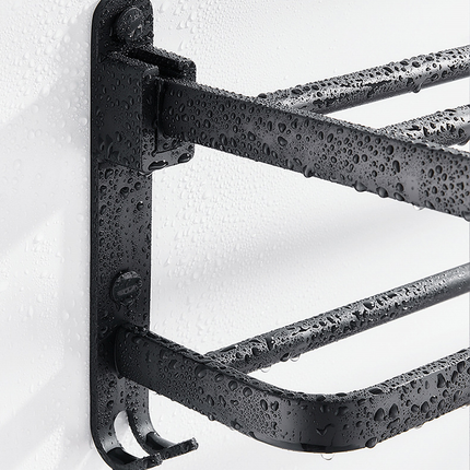 Easy Organizer Bathroom Aluminum Foldable Towel Rack