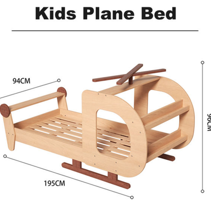 Helicopter Inspired Premium Wooden Built-in Storage Kids Bed