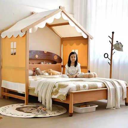 Mushroom Skytime Night Simple Wooden Bed