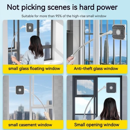 Effortless Double-Sided Long Handle Window Cleaner Brush