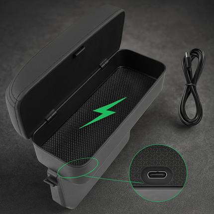Auto Seat Gap Organizer with Wireless Charger