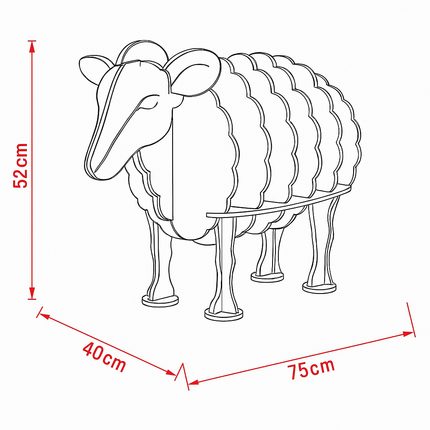 Creative Decorative Sheep Shaped BookCase