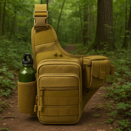 Multi-Pocket Crossbody Compact Hiking Chest Bag