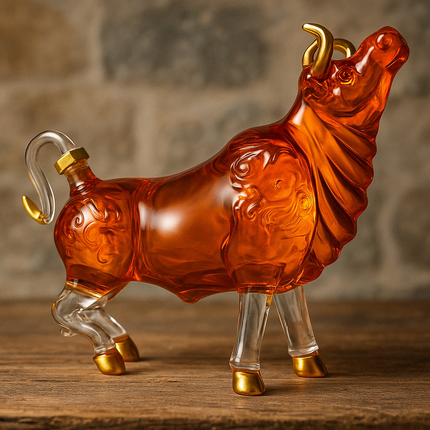 Artistic Bull Glass Decanter