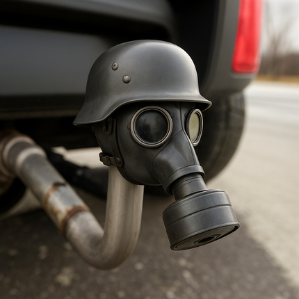 Black Gas Mask Helmet Trailer Hitch Cover