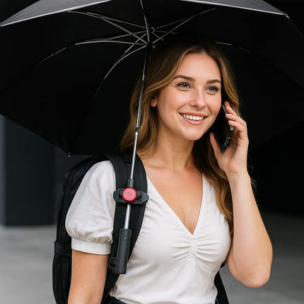 Handsfree Travel Backpack Umbrella Holder Clip