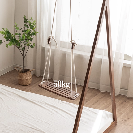 Indoor Playground Wooden Swing Kids Floor Bed