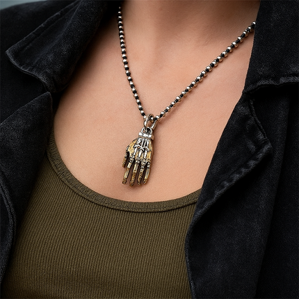 Robotic Mechanical Hand Necklace