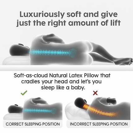 Pure Ergonomic Breathable Natural Latex Pillow