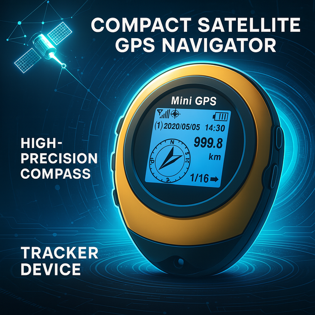 Compact Satellite GPS Navigator High-Precision Compass Tracker Device
