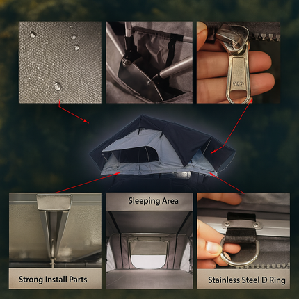 Quick Setup All-Weather Camping Foldable Car Roof Tent