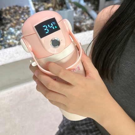 Fingerprint Lock Smart Temperature Display Kids Water Bottle