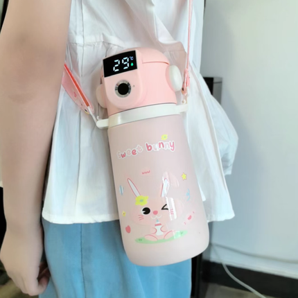Fingerprint Lock Smart Temperature Display Kids Water Bottle