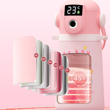 Fingerprint Lock Smart Temperature Display Kids Water Bottle