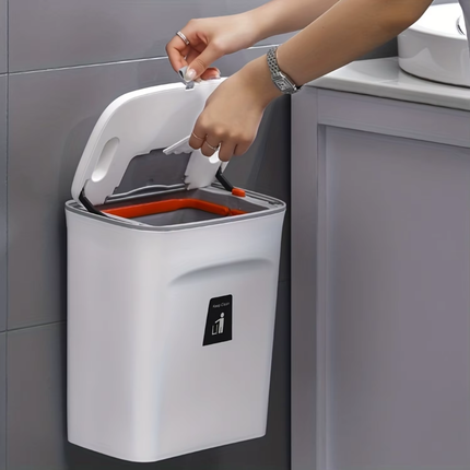Wall-Mounted Smart Lid Trash Can